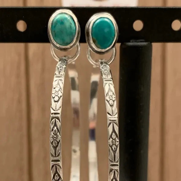 Vintage onyx boho chic øreringe.