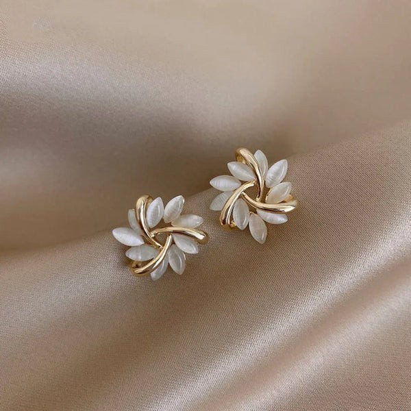 Sienna - Elegante opalkblomst øreringe