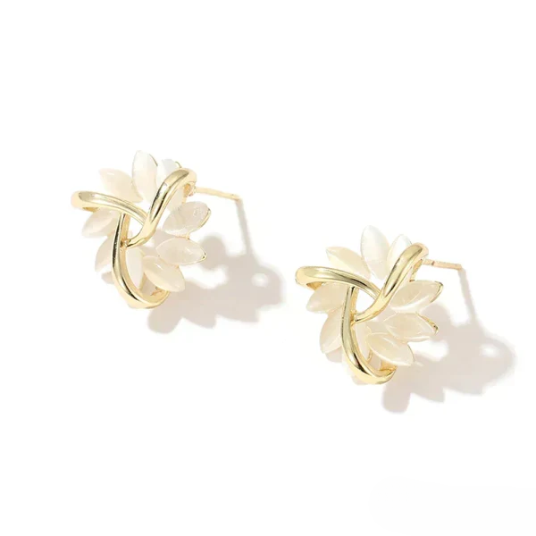 Sienna - Elegante opalkblomst øreringe