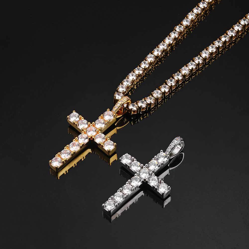 Faith - Kulta moissanit ristikaulaketju